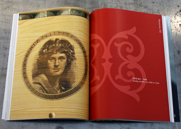 Vintages Auction Catalog Section Spread