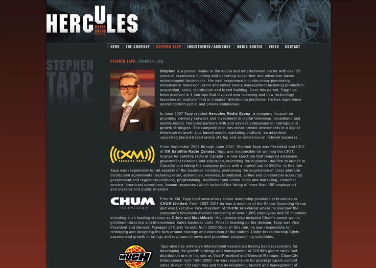 Hercules Web Site - Stephen Tapp