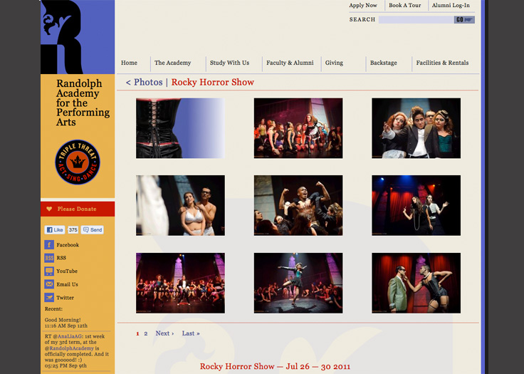 Randolph Academy Website - Rocky Horror Show