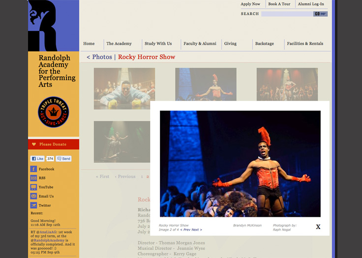 Randolph Academy Website - Rocky Horror Show Detail