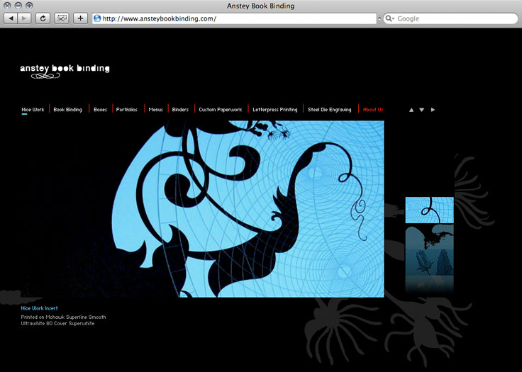Anstey Book Binding Website Nice Work Page
