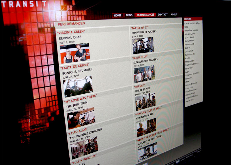 The Transit Tapes Performances Page