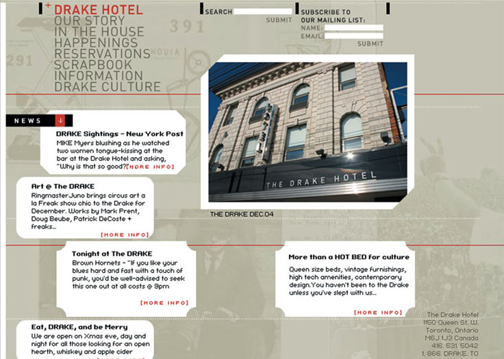 Drake Website Home Page