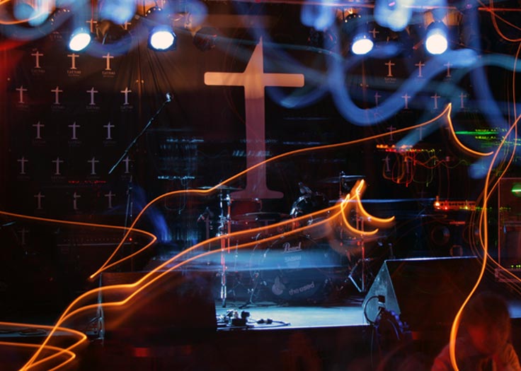 Tattoo Rock Parlour - Logo Lights Stage