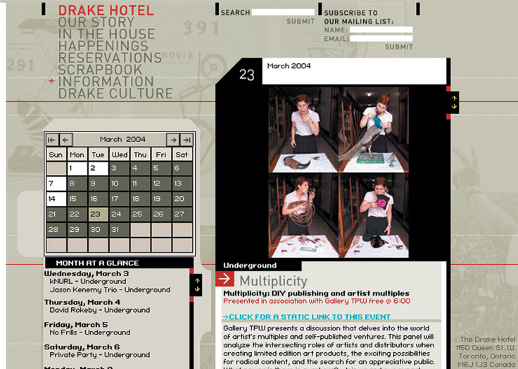 Drake Website Happenings Page