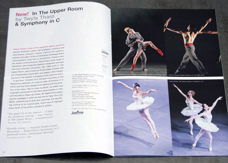 National Ballet of Canada 2008-09 Brochure Spread