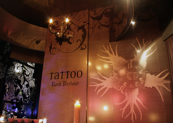 Tattoo Rock Parlour - Wall Designs in Reception Area