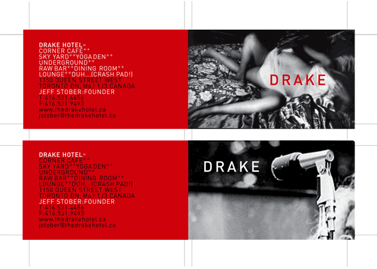 Drake Hotel Business Card Back